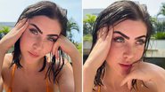 A influenciadora e atriz Jade Picon hipnotiza sem maquiagem na beira da piscina: "Minhas sardinhas" - Reprodução/Instagram