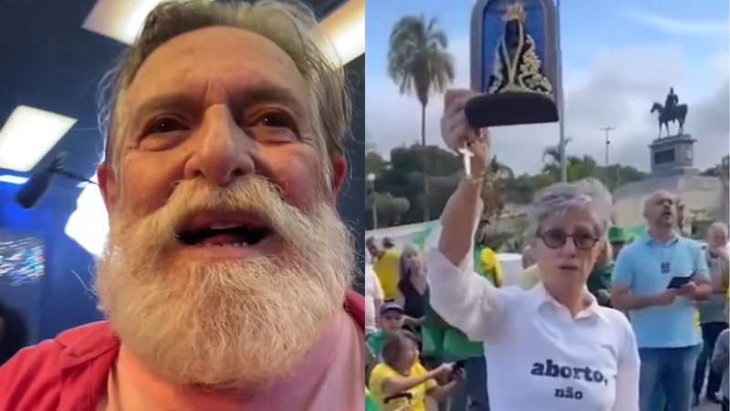 José de Abreu debocha da presença de Cássia Kis em protesto: “Virou monarquista?” - Instagram