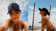 Kelly Key usa biquíni fio-dental em dia de praia e exibe corpão trincado: “Deusa” - Instagram