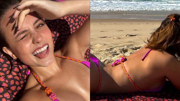 Larissa Manoela posa de biquíni fio-dental e exibe bumbum redondinho: "Perfeição" - Reprodução/Instagram
