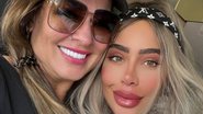 Nadine Gonçalves e Rafaella Santos, mãe e irmã do craque Neymar, apostam em looks luxuosos para viagem ao Catar - Reprodução/Instagram