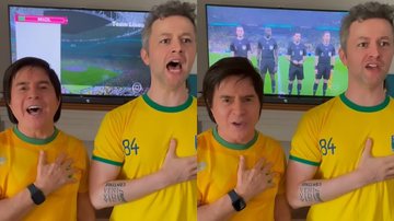 Lucas Lima e Xororó mudaram o hino do Brasil por Evidências antes da estreia da Seleção Brasileira na Copa do Mundo no Catar - Reprodução/Instagram