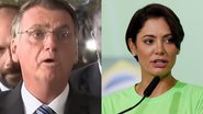 Michelle Bolsonaro não aparece ao lado de Jair em pronunciamento e web reage - Reprodução/Instagram e Reprodução/TV Globo