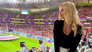 Musa da Copa de 2018 posa com camisa do Brasil no Qatar - Reprodução/Instagram