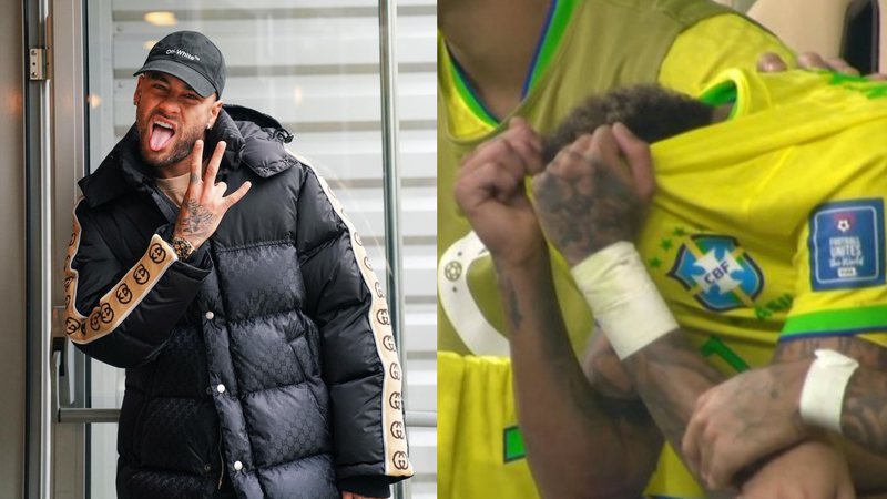 Neymar na Copa do Mundo - Reprodução/Instagram e TV Globo