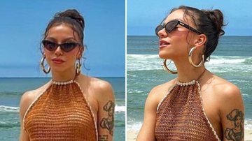 A cantora Priscilla Alcântara aposta em vestido de crochê para curtir praia: "Tão bem" - Reprodução/Instagram