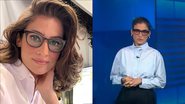 Renata Vasconcellos quebra protocolo e usa look inusitado no 'JN': "Alguém reparou?" - Reprodução/Instagram/TV Globo