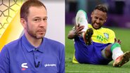 Tiago Leifert criticou o número de faltas sofridas por Neymar na estreia contra a Sérvia na Copa do Mundo no Catar - Reprodução/Globo
