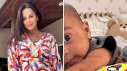 A atriz Viviane Araújo encanta ao mostrar filho de 2 meses se 'exercitando': "Pediu" - Reprodução/Instagram