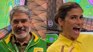William Bonner e Renata Vasconcellos assistiram o primeiro jogo do Brasil na Copa nos bastidores do Jornal Nacional - Reprodução/Instagram