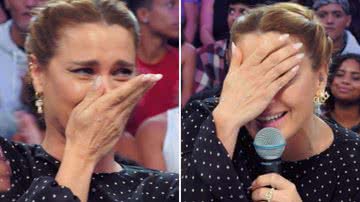 A atriz Carolina Dieckmann chora com homenagem do marido e filhos no 'Domingão': "Faço tudo" - Reprodução/Globo