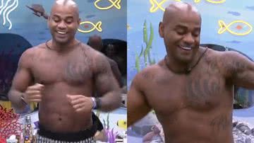 BBB23: Após ser alvo de berros e ofensas, Cezar Black acorda feliz da vida e bomba na web - Reprodução/TV Globo