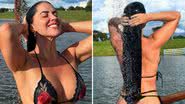Na ducha, Graciele Lacerda encharca corpão de biquíni quase invisível: "Gostosona" - Reprodução/Instagram