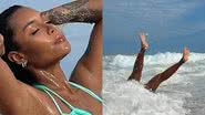 Irmã gata de Gracyanne Barbosa leva "caldo" no mar enquanto posava de biquíni - Reprodução/Instagram
