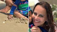 A atriz Viviane Araujo encanta ao mostrar primeira ida do filho, Joaquim, à praia: "A carinha" - Reprodução/Instagram