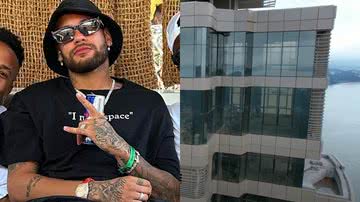 Neymar recebe chaves de mansão vertical: quadriplex tem piscina e heliponto - Reprodução/Instagram e Reprodução/YouTube