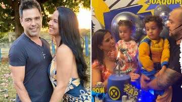 O cantor Zezé Di Camargo falta na festa de aniversário do neto, Joaquim, e Graciele Lacerda explica motivo após crítica: "Não pode" - Reprodução/Instagram