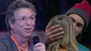 Boninho, Rachel Sheherazade e André Gonçalves - (Reprodução: TV Globo/Record)