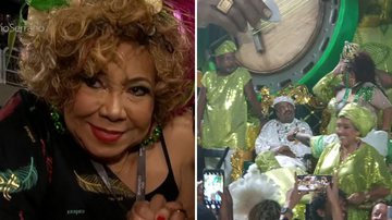 A cantora Alcione marca presença em desfile de escola de samba que homenageia seu grande amigo Arlindo Cruz: "Merece" - Reprodução/Globo