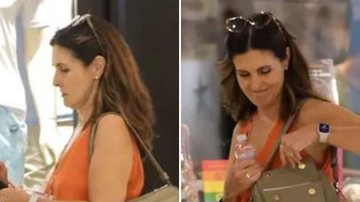 A apresentadora Fátima Bernardes arrasa com look casual durante compras em shopping no Rio de Janeiro; veja as fotos - Reprodução/AgNews