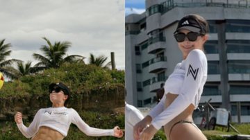 Jade Picon elege biquíni cavado em treino de futevôlei e fãs passam mal: "Beleza surreal" - Reprodução/Instagram