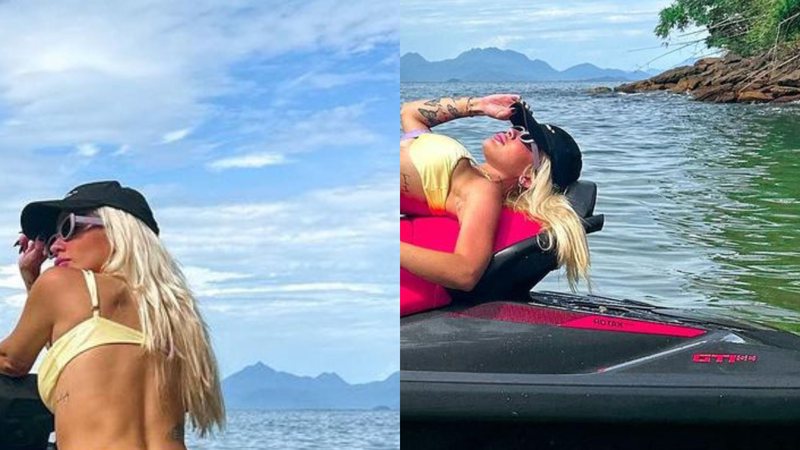 Karoline Lima posa sensualmente de biquíni em cima de jet ski e fãs babam: "Deusa" - Reprodução/Instagram