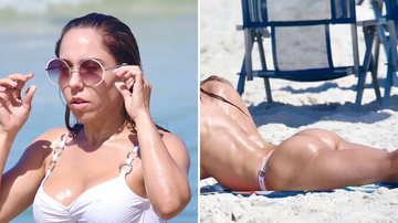 Sem o menor pudor, Mulher Melão vai à praia, tira o biquíni e mostra tudo em público - AgNews