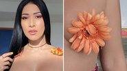 Simaria economiza no tecido e cobre seios com flores em fantasia de Carnaval: "Maravilhosa" - Reprodução/Twitter