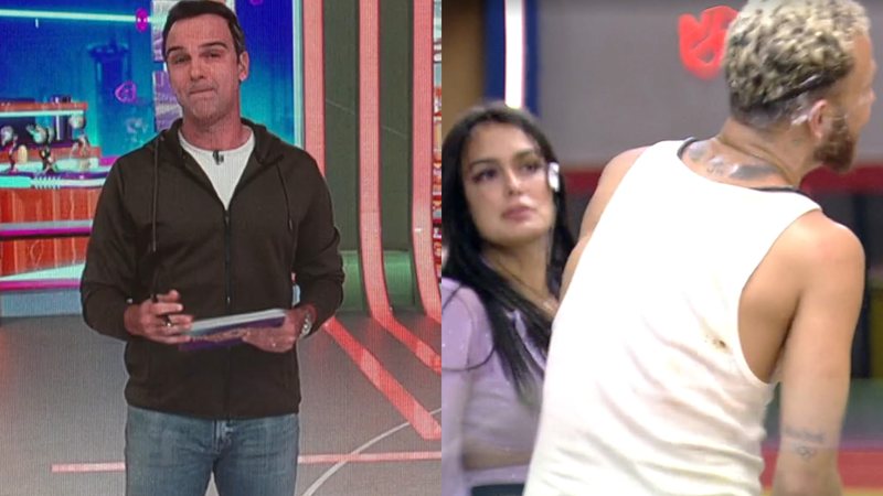 BBB23: Tadeu Schmidt dá bronca e manda aviso direto sobre agressões - Reprodução/TV Globo