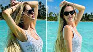 De maiô, Bárbara Evans deixa virilha lisinha aparecer em banho de mar: "Que mulher" - Reprodução/Instagram