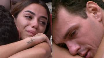 A jogadora de vôlei Key Alves e Gustavo caem no choro antes da decisão do primeiro Paredão; confira - Reprodução/Globo