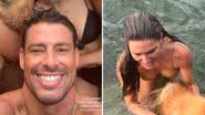 O ator Cauã Reymond e a esposa, Mariana Goldfarb, se divertem em cachoeira ao lado do pet da família; veja - Reprodução/Instagram