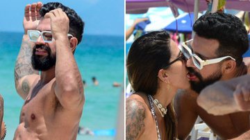 De sunguinha, Dennis DJ é flagrado aos beijos com gata em praia no Rio - Webert Belicio/ AgNews