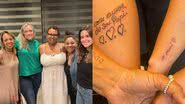Flávia, Kelly, Celeste e Gemina, filhas e enteada de Pelé se uniram para fazer tatuagens em homenagem ao craque - Reprodução/Instagram