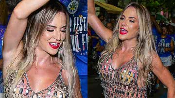 Ex-BBB Gabi Martins cai no samba de vestido transparente e tapa-sexo - AgNews/Marcelo Sá Barretto