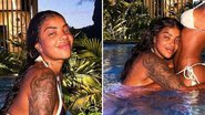 Ludmilla e Brunna Gonçalves namoram em piscina e incendeiam as redes sociais: "Que química" - Reprodução/ Instagram
