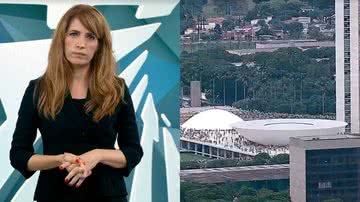 Poliana Abritta entrou ao vivo na Globo para cobrir as manifestações antidemocráticas em Brasília - Reprodução/Globo