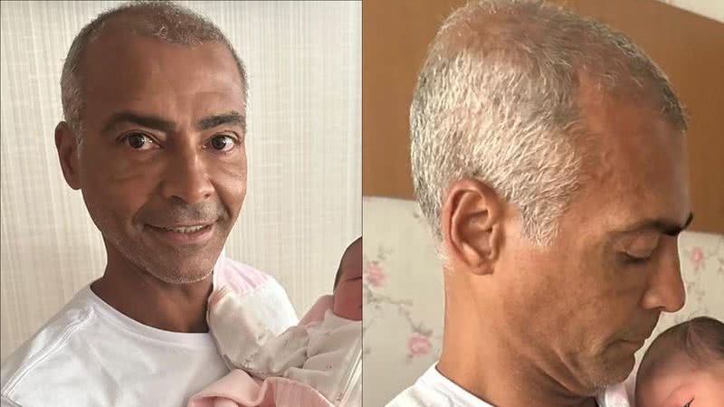 Romário conhece netinha e posa com a recém-nascida nos braços: "Maravilhosa" - Reprodução/Instagram