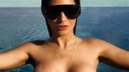 Simaria encantou os seguidores ao exibir um clique onde faz topless em uma piscina - Reprodução/Instagram