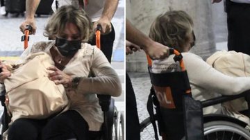 Susana Vieira desembarca de cadeira de rodas no Rio - AgNews