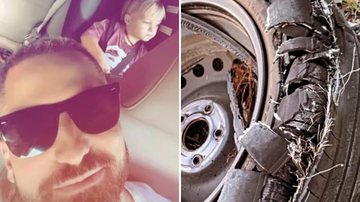 Susto! Viúvo de Paulo Gustavo passa perrengue com os filhos após pneu de carro explodir - Reprodução/ Instagram