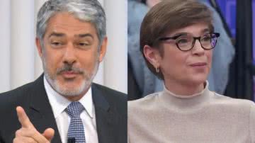William Bonner alfineta gafe de Renata Lo Prete ao vivo - Reprodução/TV Globo