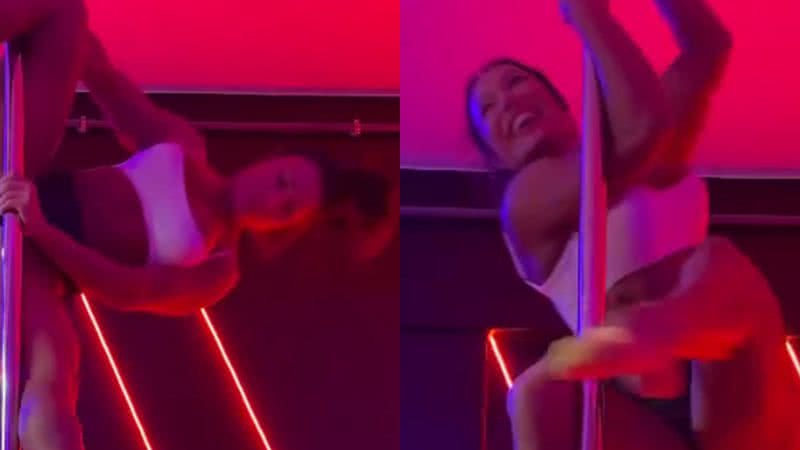 Gracyanne Barbosa arrasa no pole dance com calcinha micro e quase mostra tudo - Reprodução/Instagram