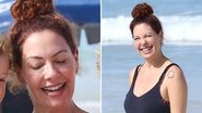 A atriz Fabíula Nascimento encanta ao ser flagrada com filhos gêmeos em praia do Rio de Janeiro; veja - Reprodução/AgNews