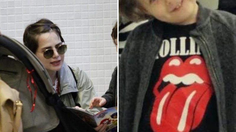 Uri, filho de Letícia Colin, rouba a cena em aeroporto do Rio de Janeiro fazendo caras e bocas para paparazzi; confira - Reprodução/AgNews