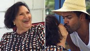 No 'Domingão', Dona Déa conquista e ganha beijo de Samuel de Assis, intérprete de Ben em 'Vai na Fé'; confira - Reprodução/Globo