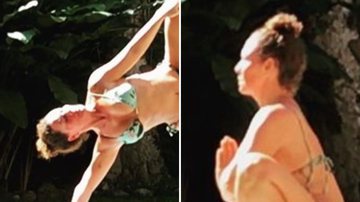 A atriz Fabiula Nascimento aposta em biquíni para praticar yoga e surpreende os fãs nas redes sociais: "Quebrei" - Reprodução/Instagram