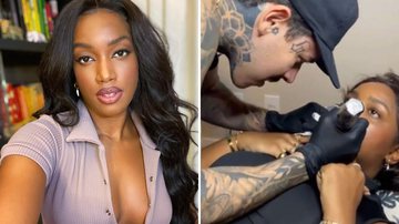 A cantora Iza faz tatuagem ousada na boca e web reage nas redes sociais: "Breguice" - Reprodução/Instagram