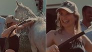 A atriz Flávia Alessandra é detonada ao dar banho em animal usando apenas um maiô: "Sem noção" - Reprodução/Instagram