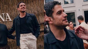 Marco Pigossi dá 'chega mais' em namorado italiano durante evento em Milão: "Casalzão" - Reprodução/Instagram